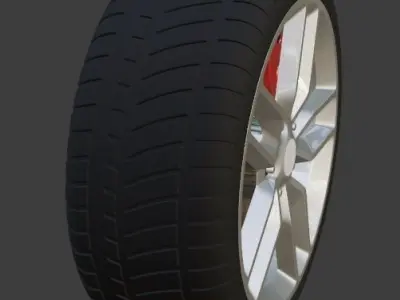 Chevrolet Corvette 2014 Tire and Rim 3D model