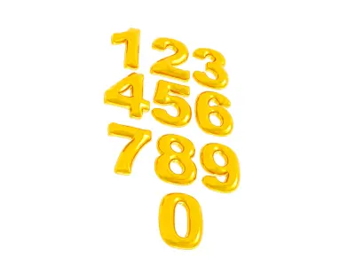 Balloons Alphabet and Numbers 3D model