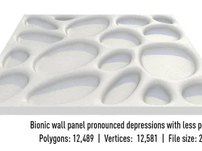 wall panel bionic 3D model
