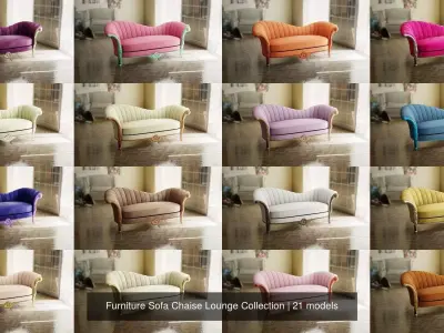 Furniture Sofa Chaise Lounge Collection 3D Model Pack