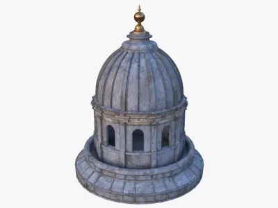 Roof gazebo 0001 Low-poly 3D model
