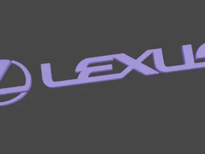 lexus logo 3D print model