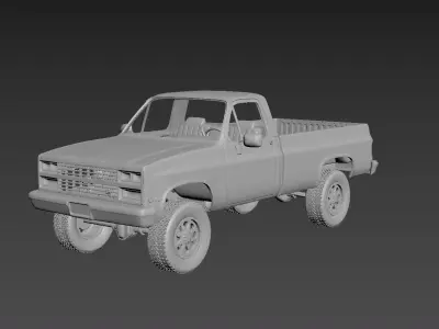 Chevrolet C-K  Regular Cab 1986 3D print model