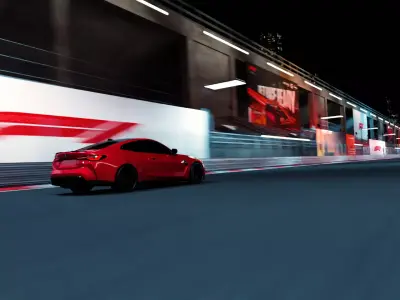 Race Track  High Detail 3D Model Modeled with Blender 3D model