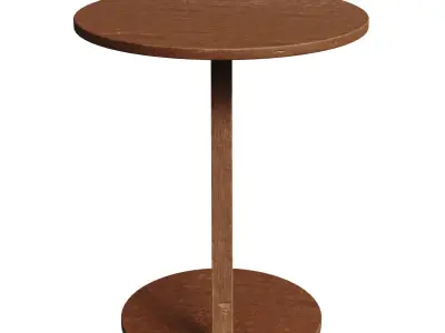 Wooden Support Table Free 3D model