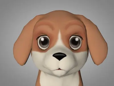 Puppy Low-poly 3D model