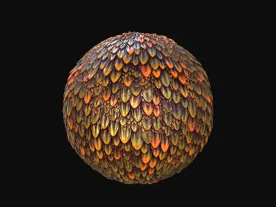 10 Seamless Scales PBR Materials - Set 3 - Texture