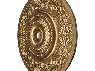 Ceiling Rosette 010 Low-poly 3D model