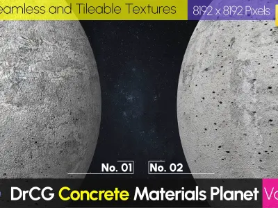 40 PBR Concrete Material 8K  Concrete Planet Vol 02 Texture