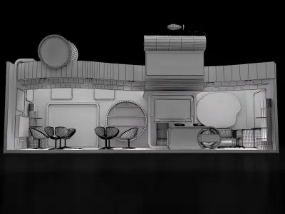 Booth Exhibition Stand a235 3D model