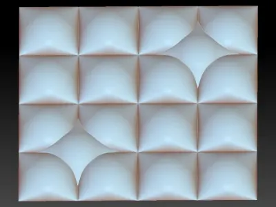 3D WALLPANEL 600MM x 600MM 3D model