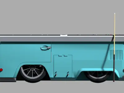 Snooker table - Volkswagen kombi 3D model