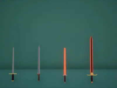 Lowpoly Fantasy Weapons Vol 2 Low-poly 3D model