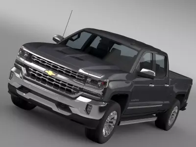 Chevrolet Silverado LTZ Crew Cab GMTK2 Standart Box 2016 3D model