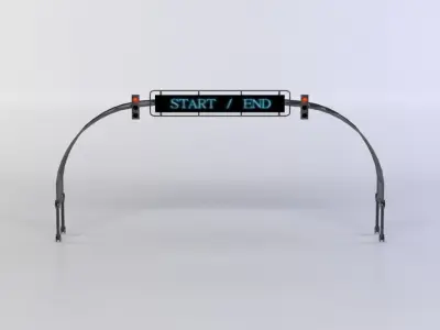 Race gate Low-poly 3D model