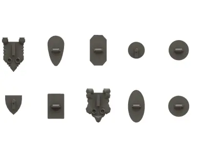 TwindBricks3D - Minifigures Shield Pack 1 3D print model