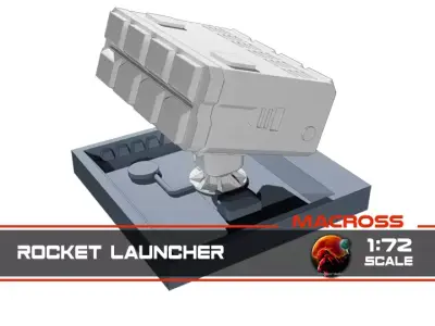 Macross Rocket Launcher 1-72 Scale Free 3D print model
