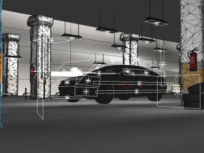 Audi underground parking lot Model 3D model