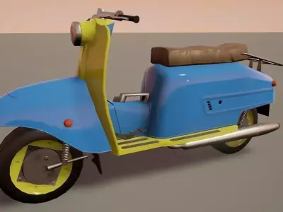 Low poly Scooter Low-poly 3D model