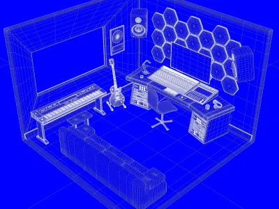 Music Recording Studio  3D model