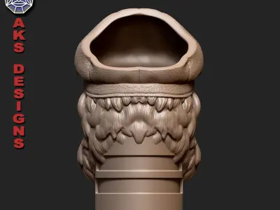 Gangster gorilla smoking with cap v2 Penholder and flowerpot 3D print model