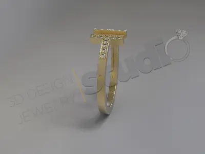 Luxury fashion ring 3d model 3D print model
