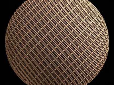 Wicker materials 16- PBR 4k by Sbsar 3D model