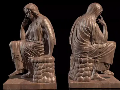 Penelope sculpture Classical Greek Sculpture 3D model