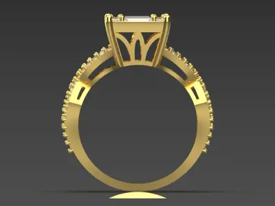 luxury bride wedding ring jr00139 3D print model