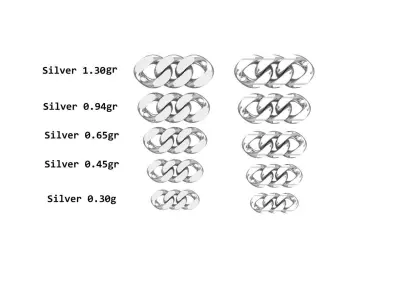 cuban chain 10mm 9mm 8mm 7mm 6mm STL 3D model