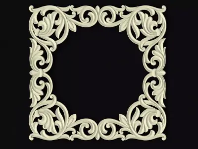 Central decor ornament for furniture 3D model 414