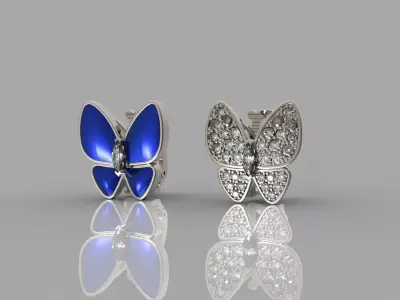  earring  butterfly N - 213 3D print model