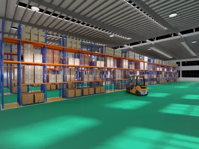 factory Low-poly 3D model