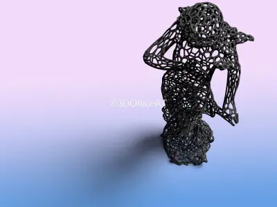 Virgo - zodiac sign - wire style  3D print model