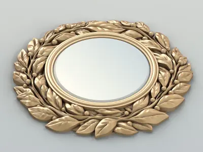 Round mirror frame 006 3D model