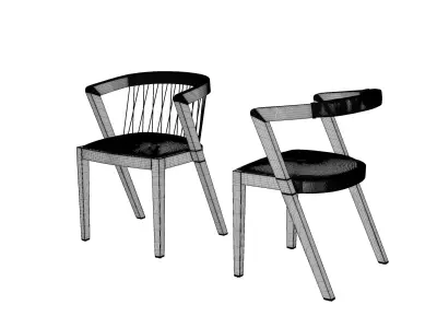 Dining chair 02 3D model