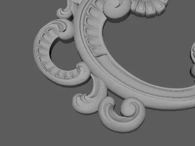 Central decor ornament for furniture 3D model 346