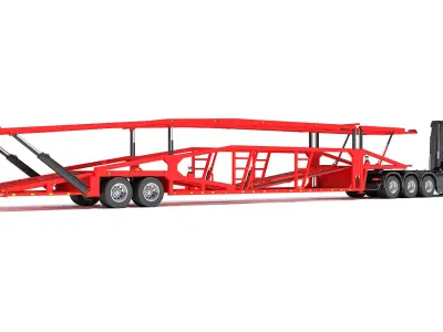 Car Hauler Trailer Semi Truck  3D model