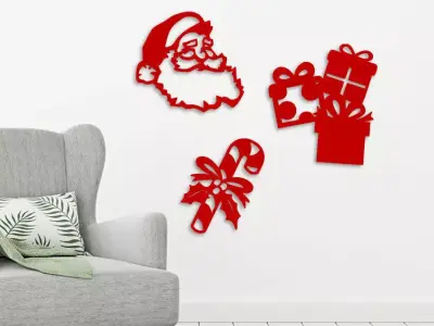 CHRISTMAS WALL DECORATION 3D print model