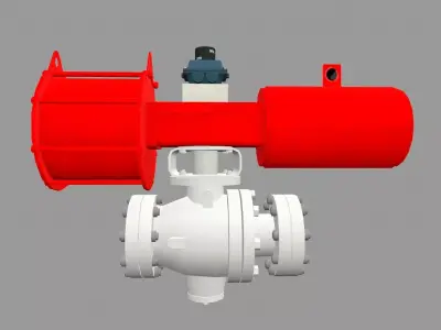 On Off Valve Low-poly 3D model