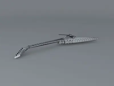 Washburn HM series model WV548 guitar Free 3D model