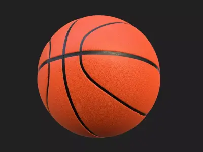 BasketBall Low-poly 3D model 10