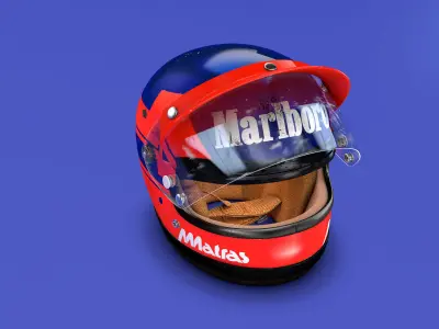 GILLES VILLENEUVE Long Beach GP Helmet 1978 3D model