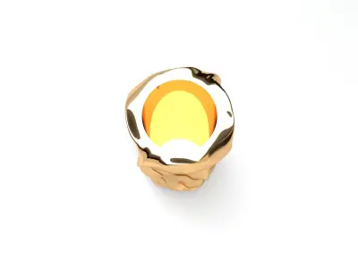 vaso decorative gold  object 3D model