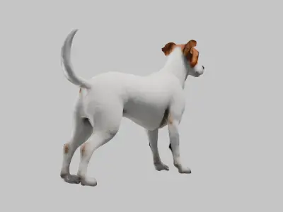 Terrier Dog Low-poly 3D model