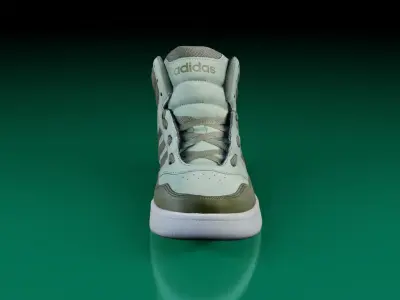 Adidas Hoops 3 Mid green LP Game ready Low-poly 3D model