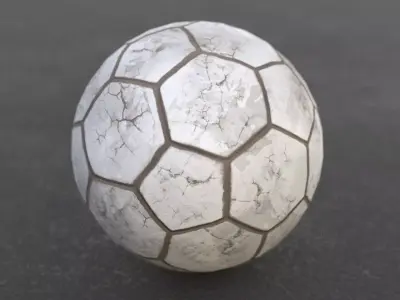 Low-Poly Old Soccer Ball - Game-Ready Free low-poly 3D model