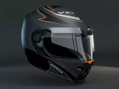 Black Helmet - Maya File - Blender File - FBX - OBJ 3D model
