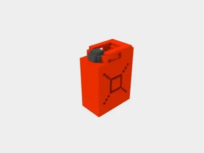 Voxel Gas Gallon Low-poly 3D model