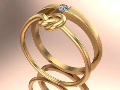 Engagement Ring 3D print model 37